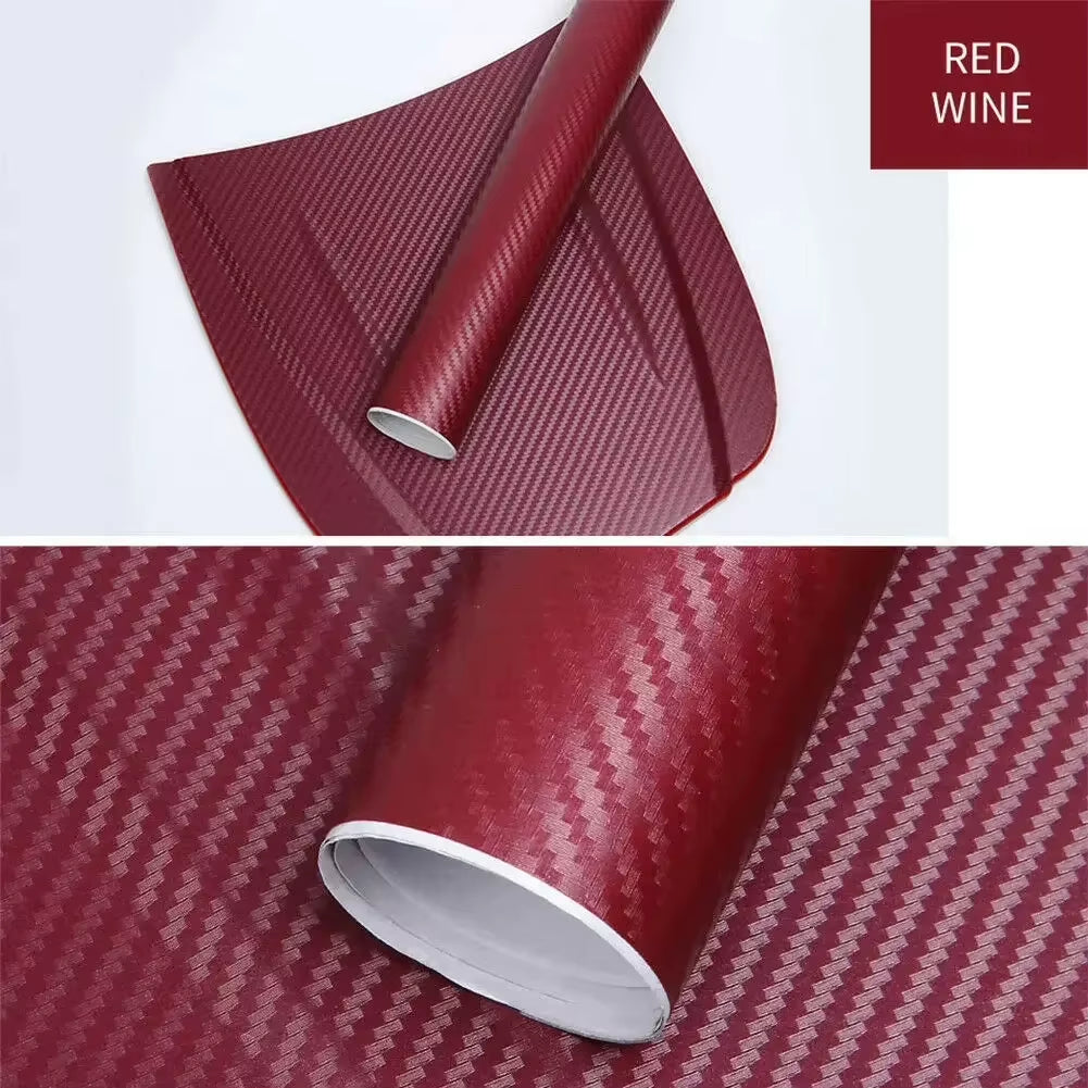 30x127cm 3D Carbon Fiber Vinyl Film for Automotive Interior Customization and Decoration