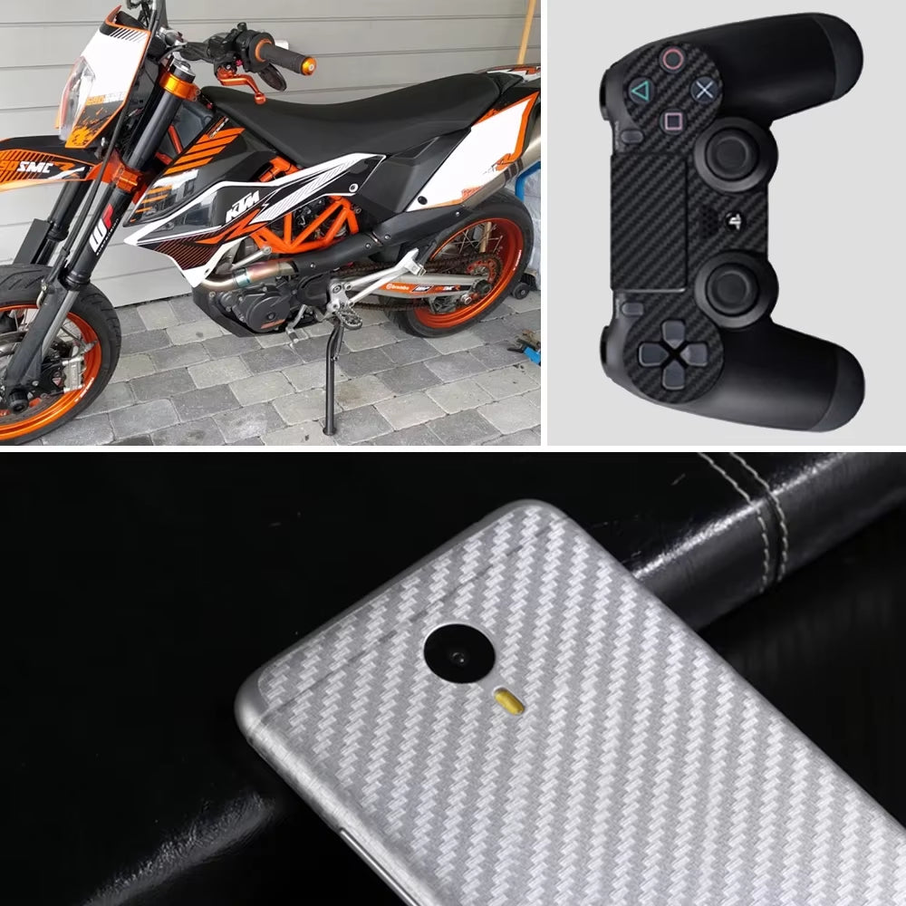 30x127cm 3D Carbon Fiber Vinyl Film for Automotive Interior Customization and Decoration
