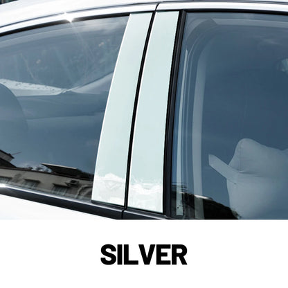 Glossy Black Carbon Fiber Pillar Post Cover Sticker for Hyundai Tucson TL MK3 (2015-2020)