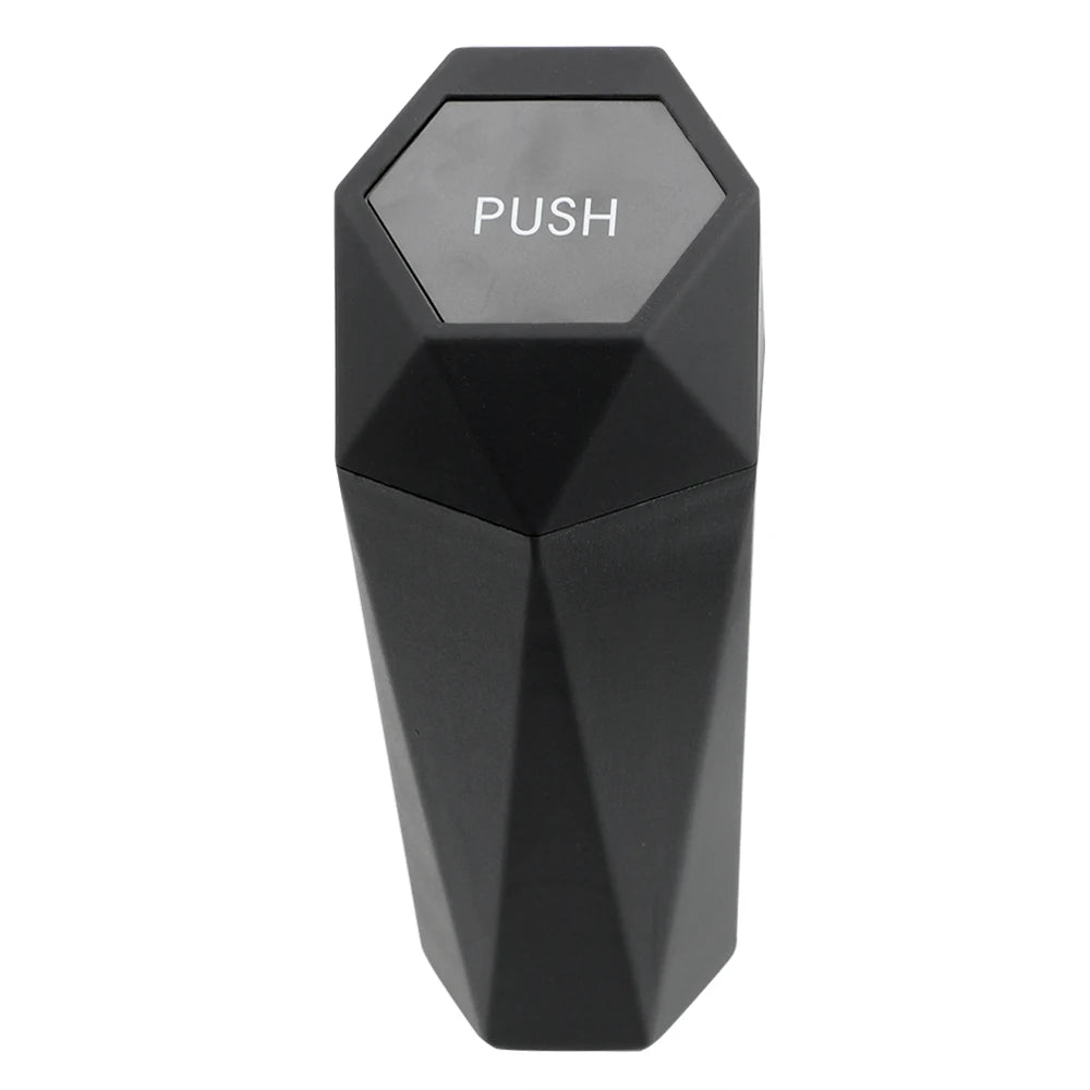 Portable Automotive Trash Bin with Lid - Leak-Proof Mini Garbage Can for Car, Home, Bedroom, and Office