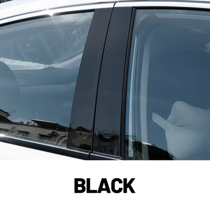Glossy Black Carbon Fiber Pillar Post Cover Sticker for Hyundai Tucson TL MK3 (2015-2020)