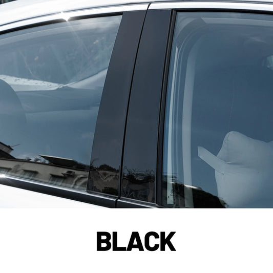 Glossy Black Carbon Fiber Pillar Post Cover Sticker for Hyundai Tucson TL MK3 (2015-2020)
